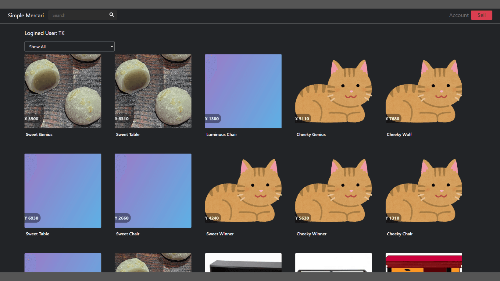 Mini Mercari Web Application
